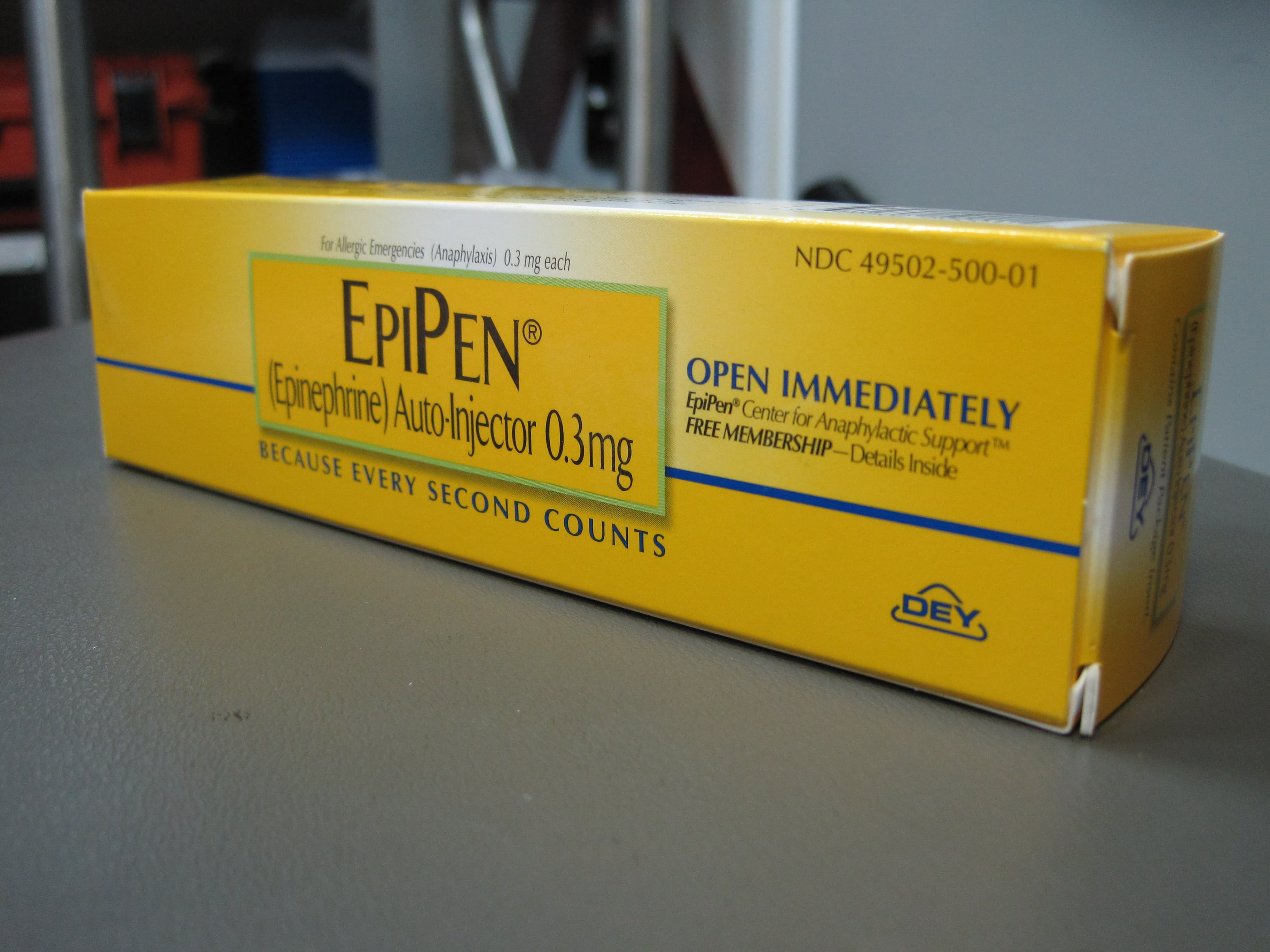 Adult-dose epinephrine auto-injector used for emergency treatment of severe allergic reactions.