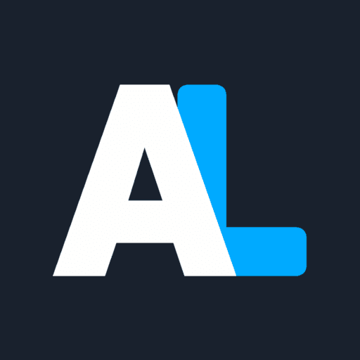 AniList blue and white app icon logo.