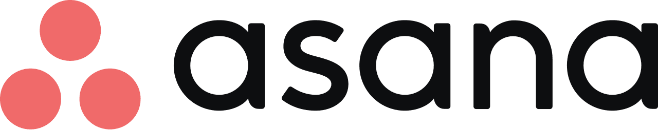 Asana wordmark logo in coral pink.