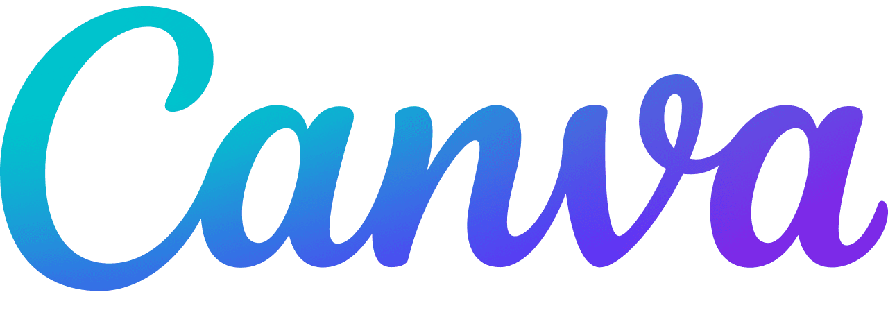 Canva wordmark logo in a blue and purple gradient