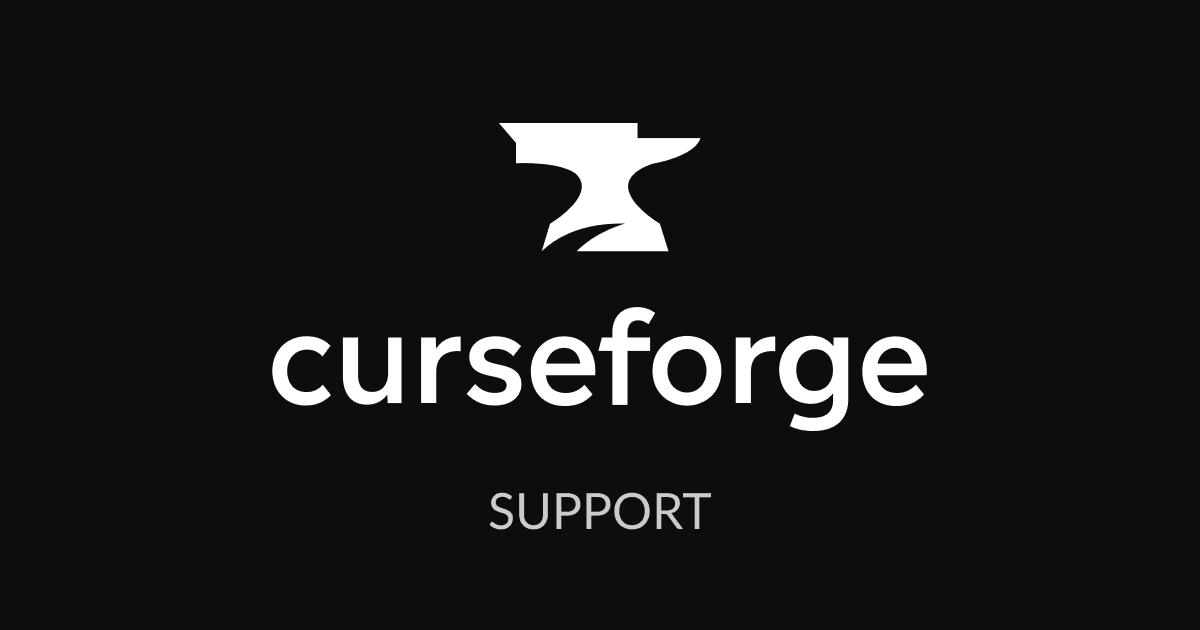 CurseForge brand image from the official CurseForge support site