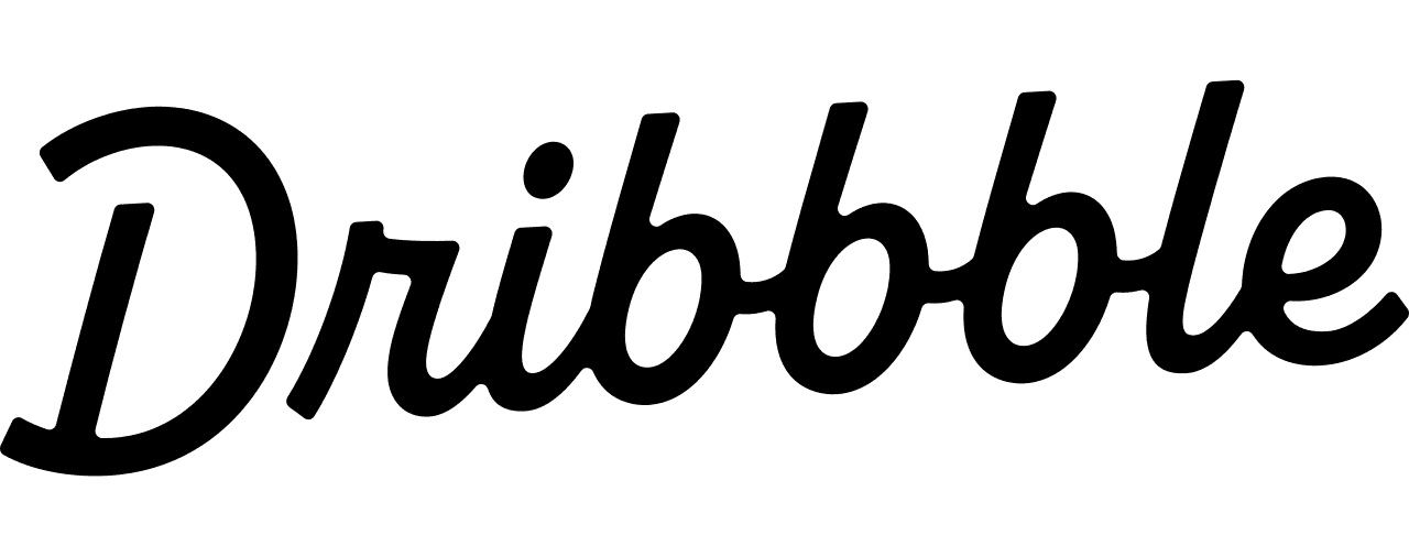 Dribbble wordmark logo in black
