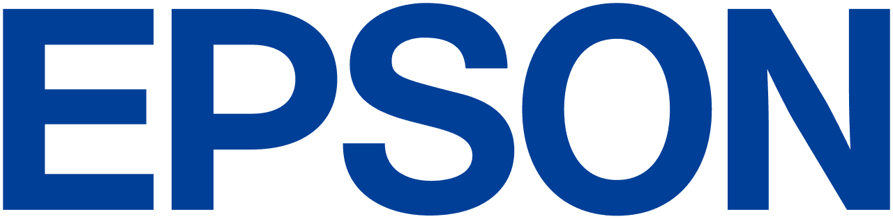 Epson logo in blue on a transparent background.