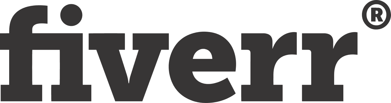 Fiverr green wordmark logo.