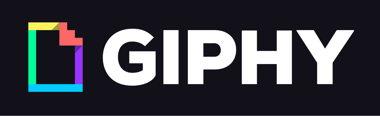 GIPHY wordmark logo in black with a colorful icon.