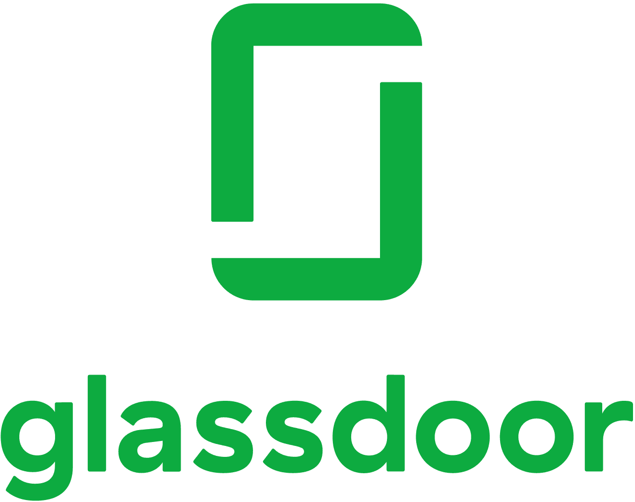 Glassdoor wordmark logo in green.