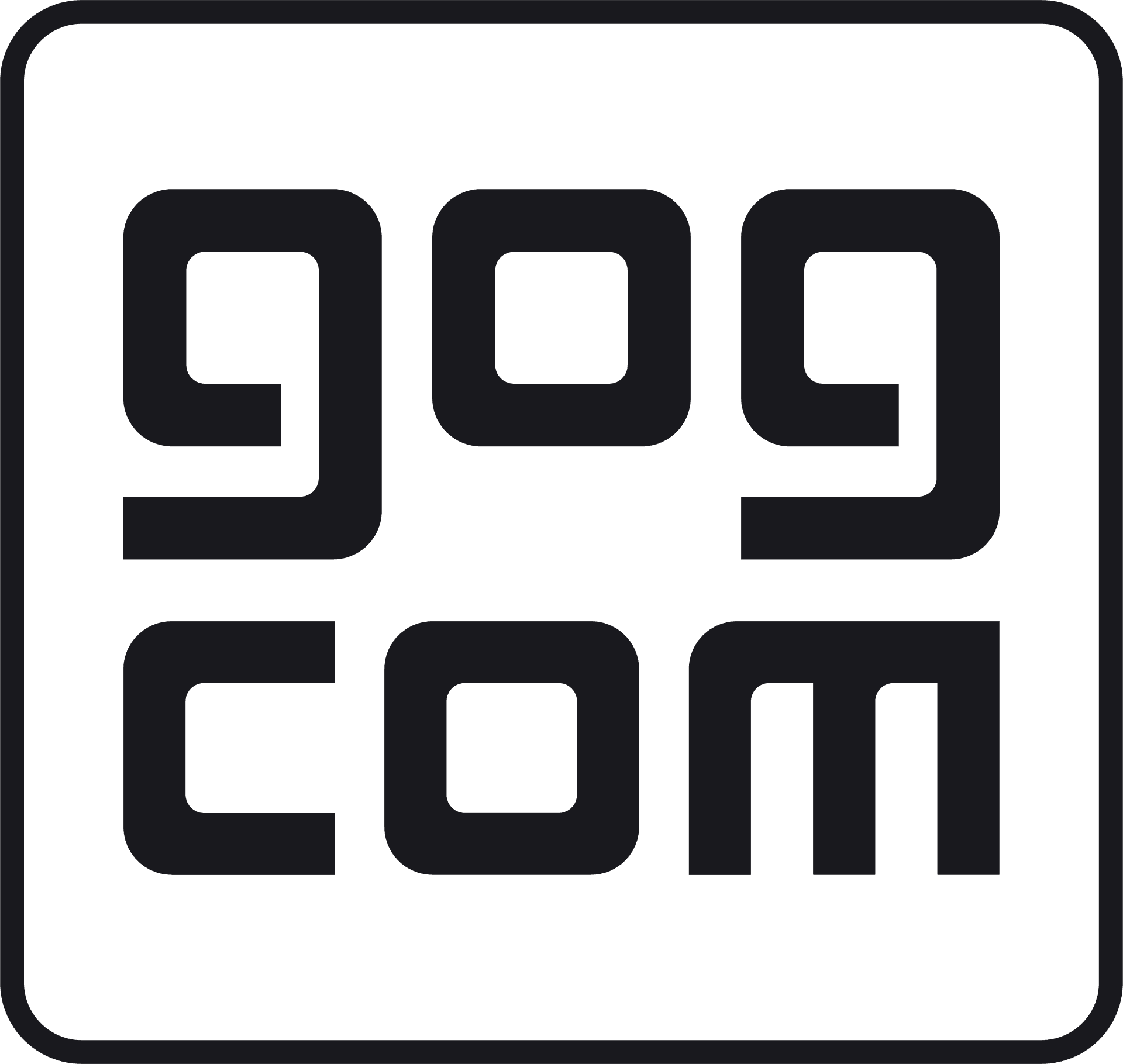 GOG.com logo for the DRM-free PC game storefront and game preservation website