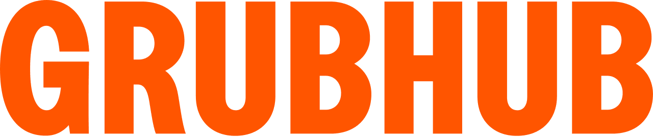 Grubhub wordmark logo in orange.