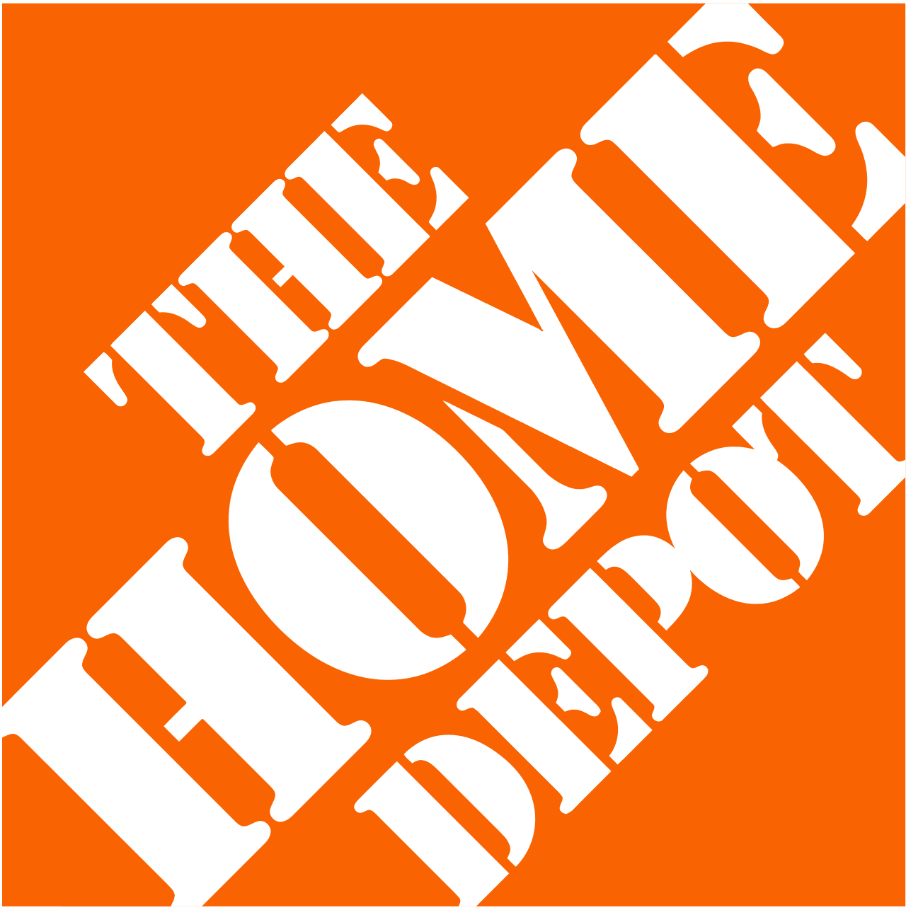 The Home Depot orange square logo with white stencil text.