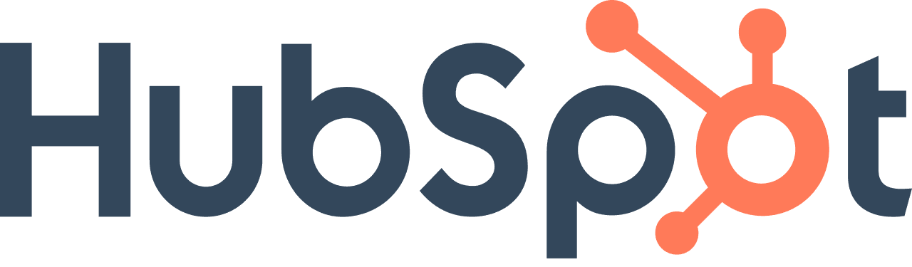 HubSpot wordmark logo in orange.