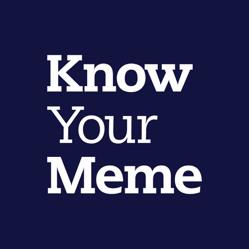 Know Your Meme logo in blue and black text.