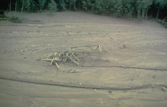 Lahar deposit in the North Fork Toutle River after the 1980 Mount St. Helens eruption.