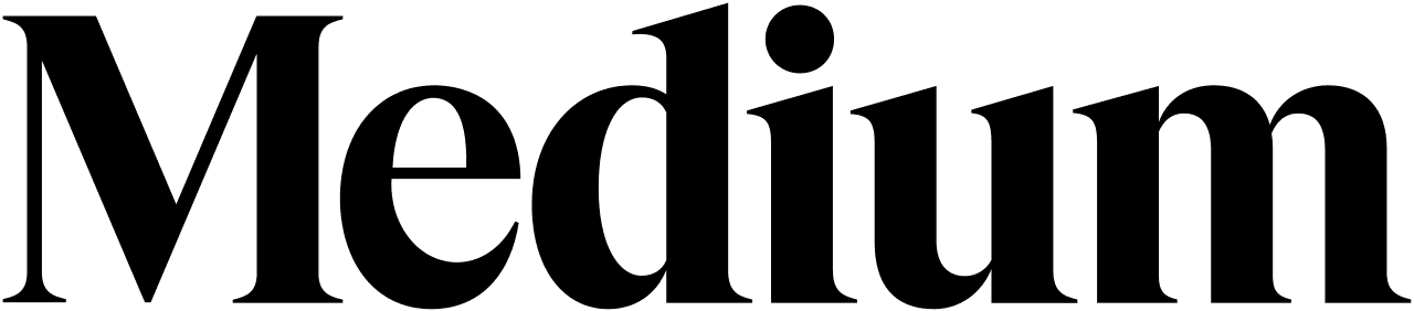 Medium logo in black
