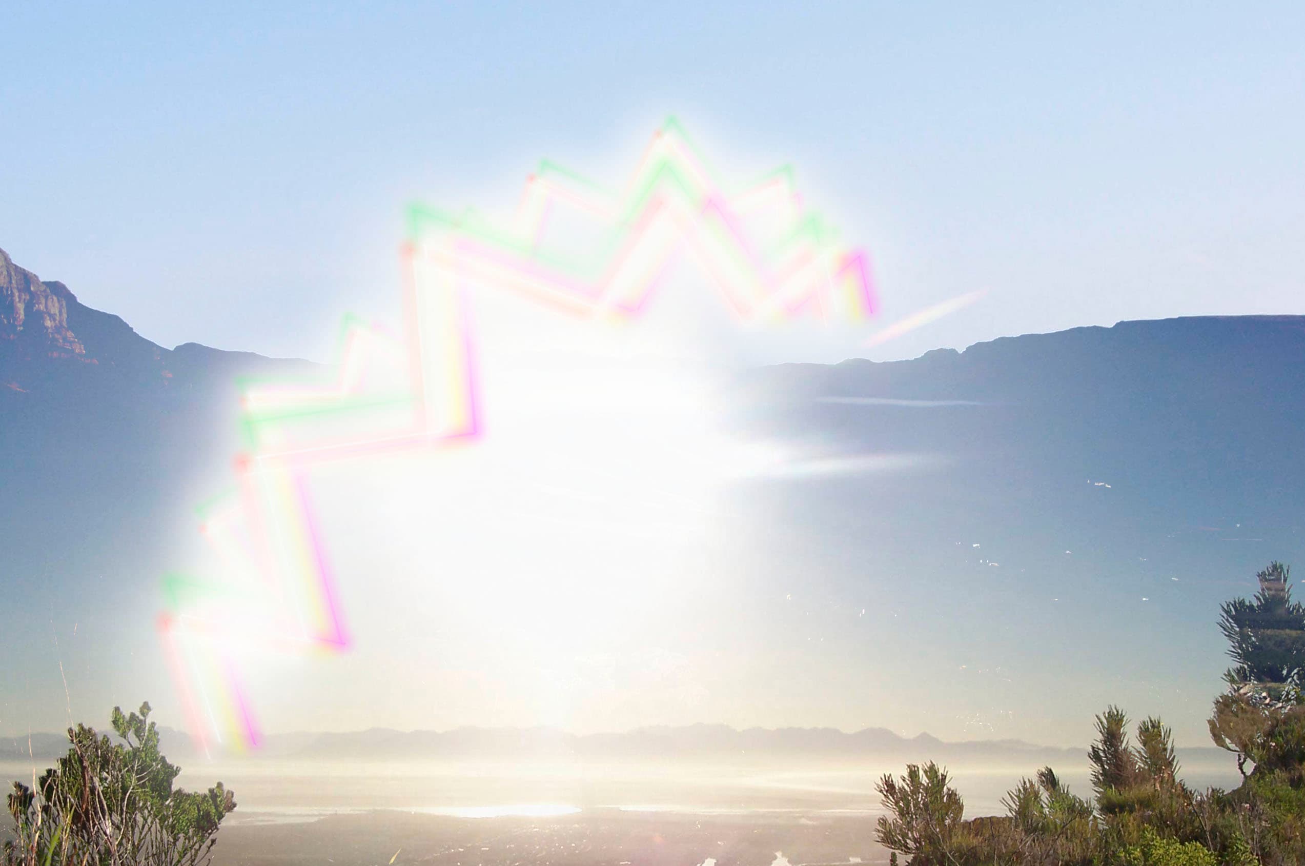Approximation of a zigzag visual disturbance associated with migraine aura.
