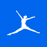 MyFitnessPal app icon in blue.