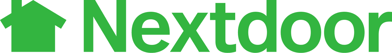 Nextdoor green wordmark logo.