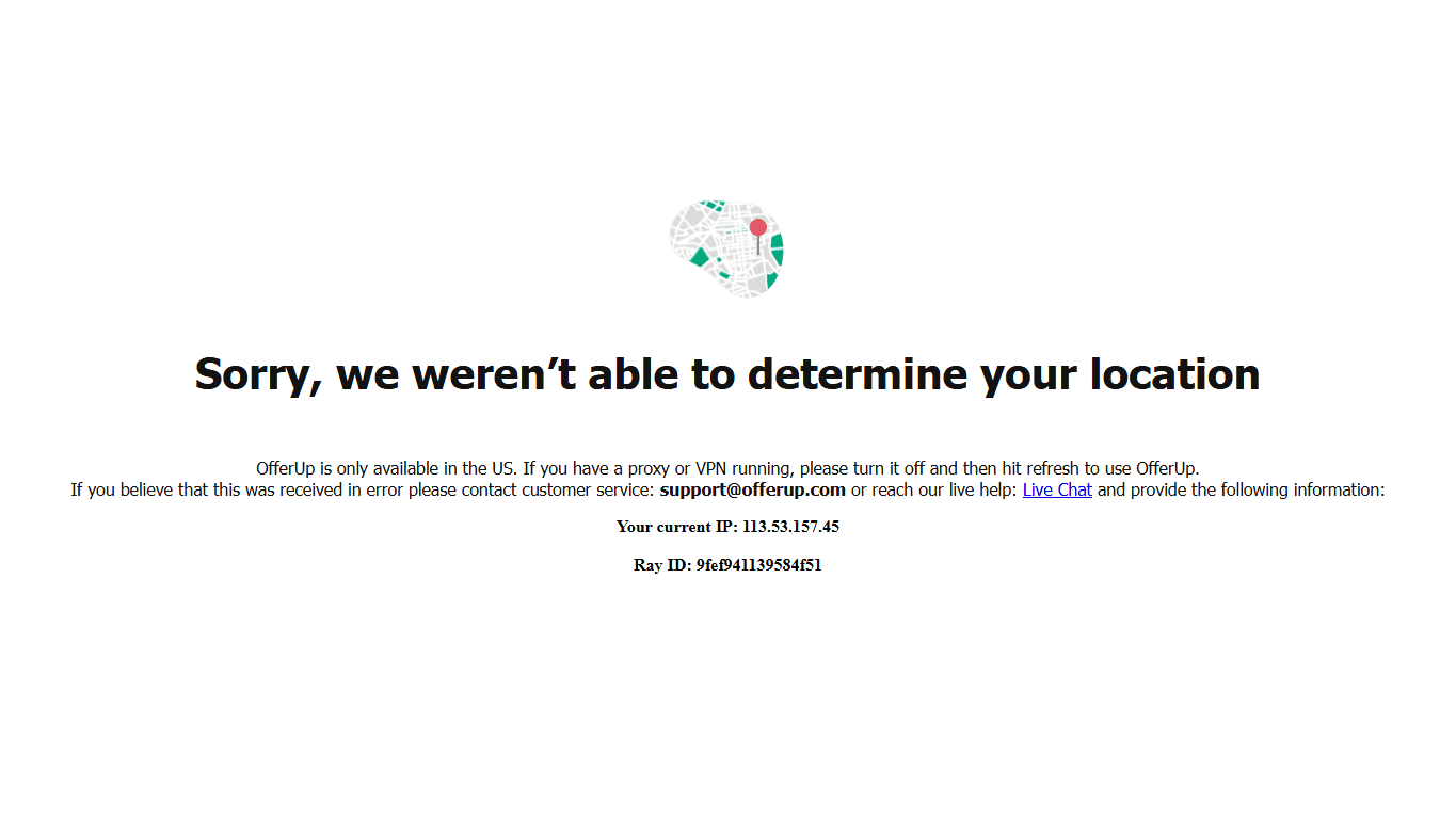 OfferUp homepage screenshot of the official website interface