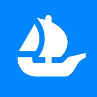 OpenSea app icon with a white sailboat on a blue circle.