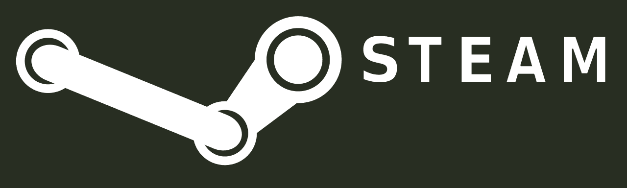 Steam wordmark logo in dark blue
