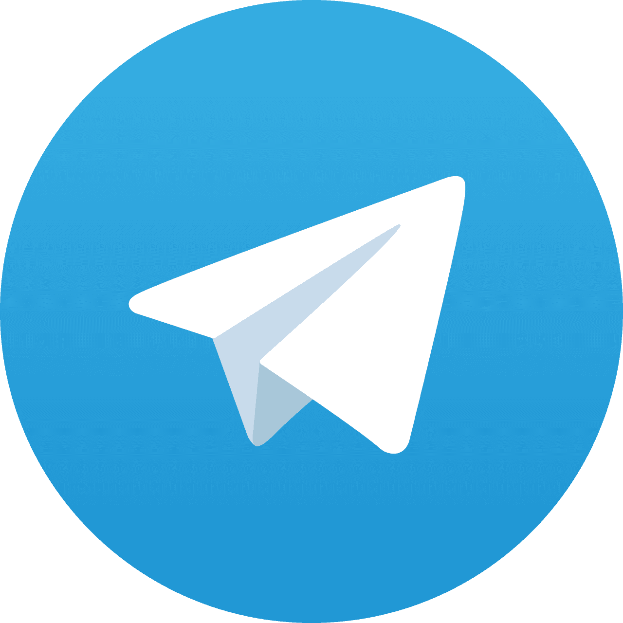 Telegram logo in blue