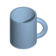 Animation morphing a coffee mug into a torus to illustrate topological equivalence.