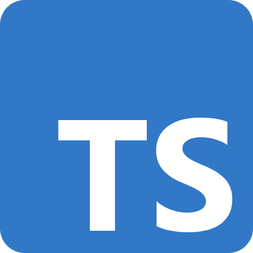 TypeScript blue TS icon.