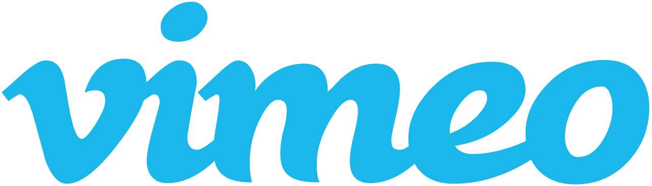Vimeo wordmark logo in light blue