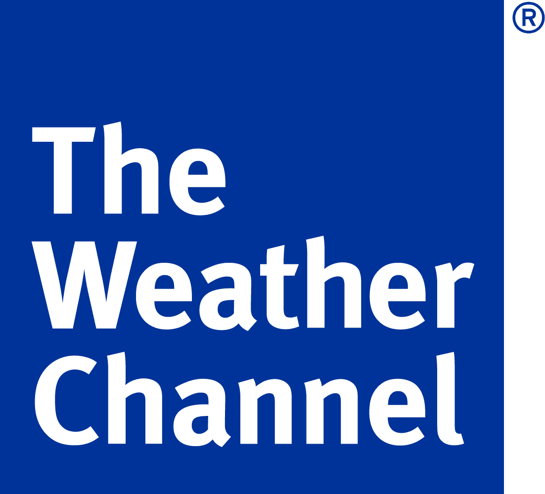 The Weather Channel logo, white text on a blue square.
