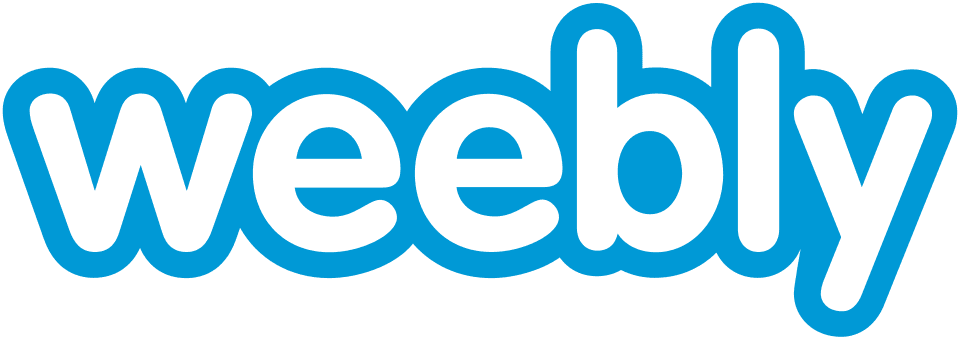 Weebly logo in blue lowercase lettering.