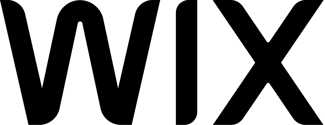 Wix wordmark logo in black.