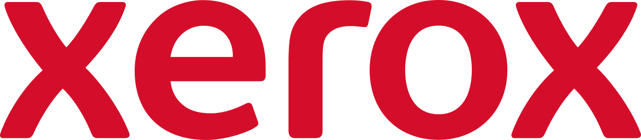 Xerox logo in red on a transparent background.