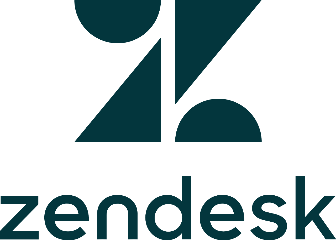 Zendesk wordmark logo in dark green.