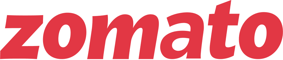 Zomato wordmark logo in red.